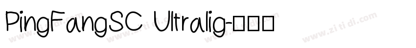 PingFangSC Ultralig字体转换